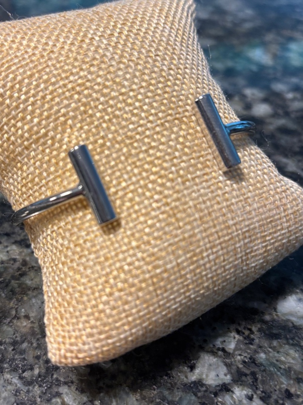 Park Lane Silver Minimalist T-Bar Cuff Bracelet
